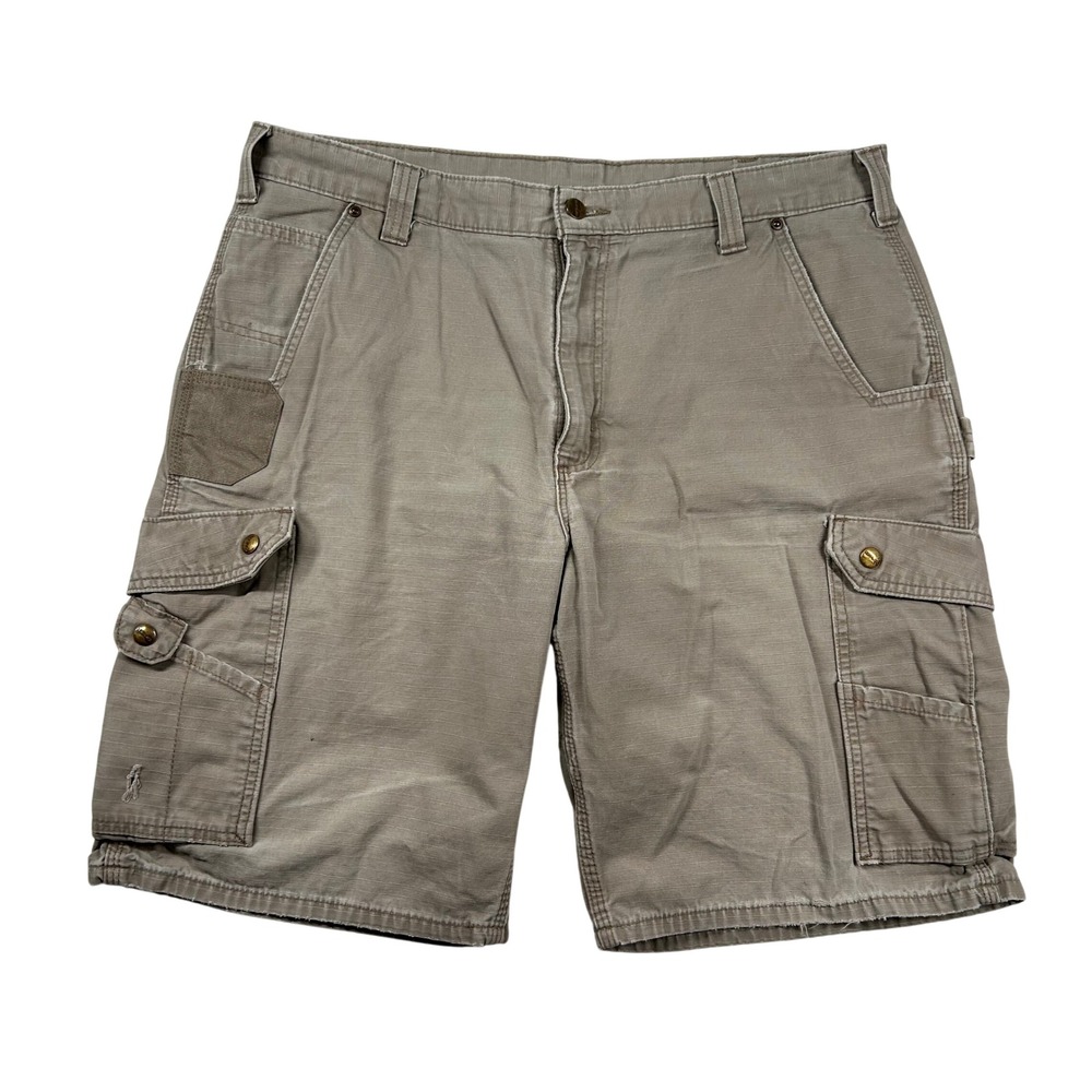 Carhartt Shorts Mens 38 (fits 36) Distressed B357-DES Relaxed Fit Ripstop Cargo
